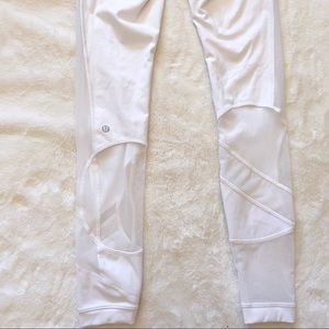 ✨🤍 WHITE LULULEMON MESH LEGGINGS 28” ✨🤍